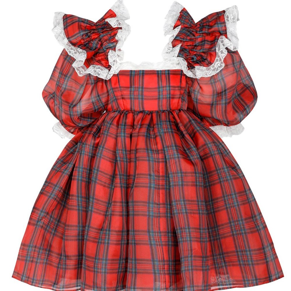 The Tartan Sugarfrill Puff Dress